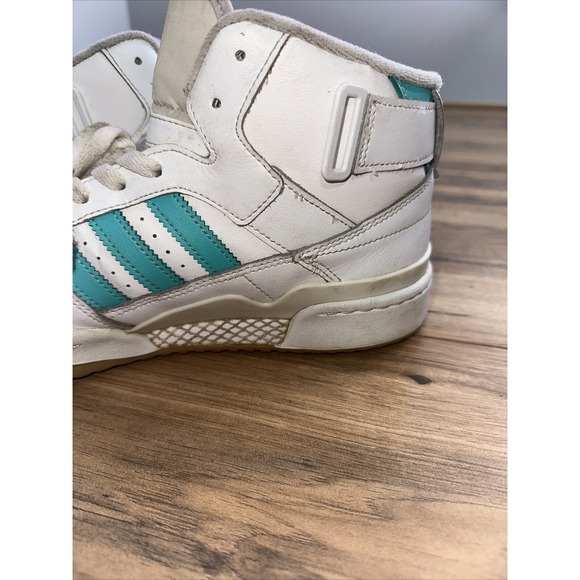 Size 9.5 - adidas Forum‎ Mid White Mint Rush W - Picture 12 of 15